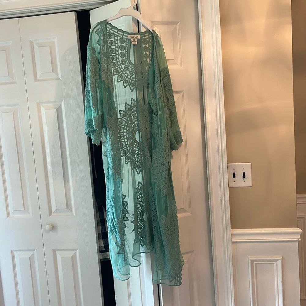 Rachel Zoe 
open front cardigan or swim cover up